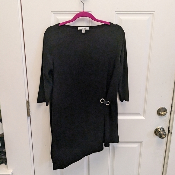 Sympli Halo Angle Tunic In Black - Picture 1 of 6